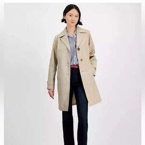 MICHAEL KORS Notched Collar Button-Front Coat